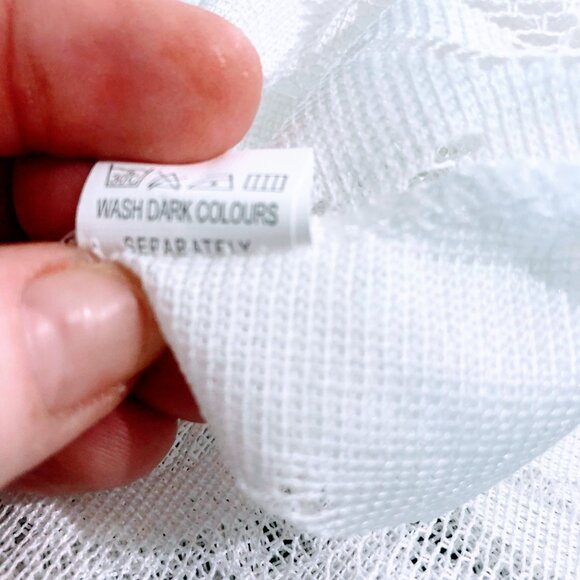 NEW Swimsuit Womens Pullover Coverup 3/4 Sleeves Large White V-Neck Knit Fabric - Picture 14 of 14